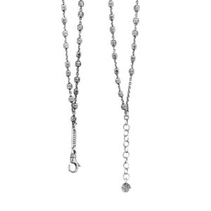Collana Rosario Natività Stella e Croce doppia pietre bianco Retro gioiello argento Ellius