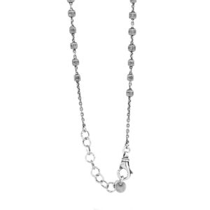 Collana Rosario Natività Stella e Croce pietre bianco Retro gioiello argento Ellius