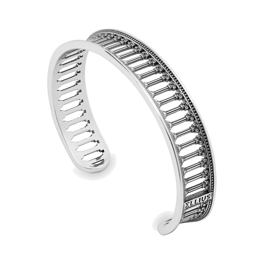 bracciale rigido colonne tempio romano donna argento ellius