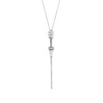 collana lancia del giostratore rodio pietre bianche donna argento ellius