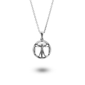 Collana Charm Uomo Vitruviano gioiello argento Ellius