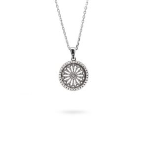 Collana Minimal Rosone Santa Maria Assunta Cremona argento Ellius