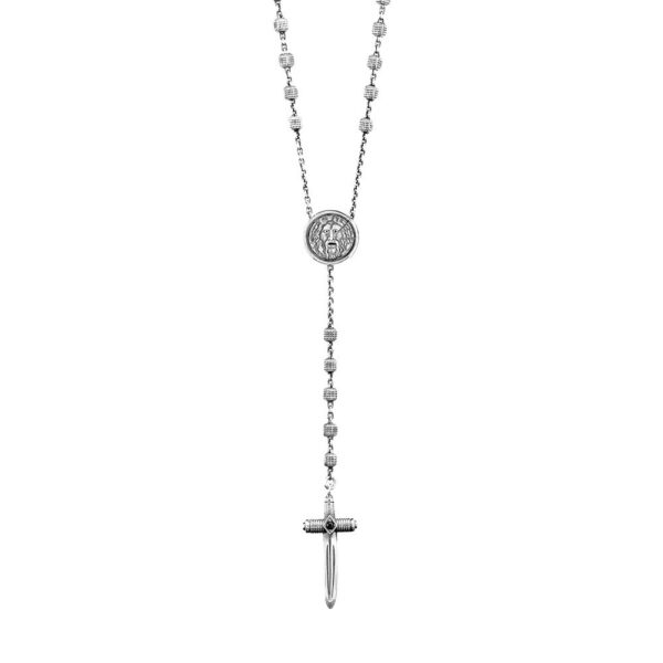 Collana Rosario Bocca della Verità argento ellius