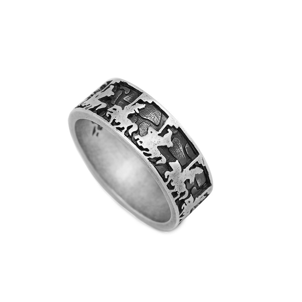 anello sfilata del cavaliere uomo argento ellius