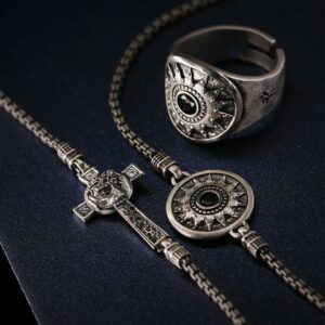 anello stella uomo bracciale stella e bracciale croce volto natività