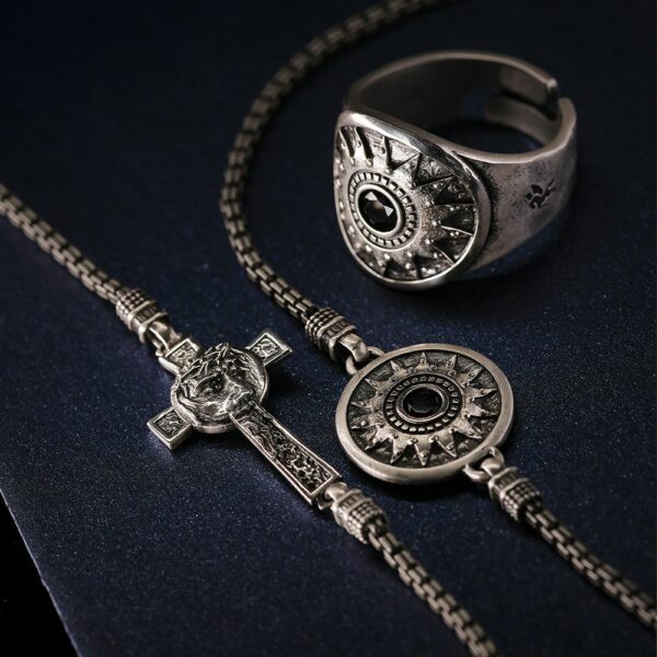 anello stella uomo bracciale stella e bracciale croce volto natività