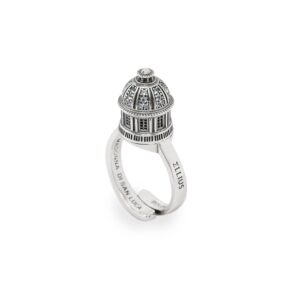 Anello Minimal Cupola Santuario Madonna di San Luca gioielli argento Ellius