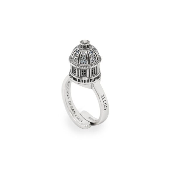 Anello Minimal Cupola Santuario Madonna di San Luca gioielli argento Ellius