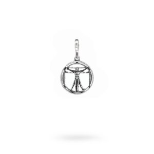 Charm Mitologia Uomo Vitruviano gioielli argento Ellius maglina