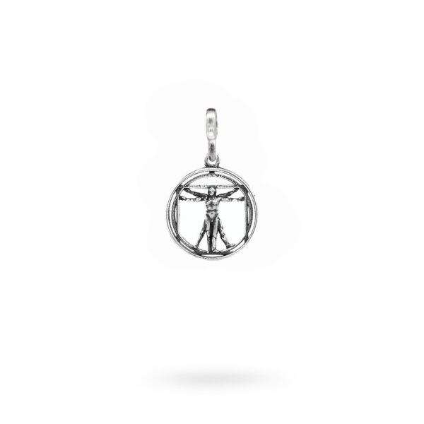 Charm Mitologia Uomo Vitruviano gioielli argento Ellius maglina