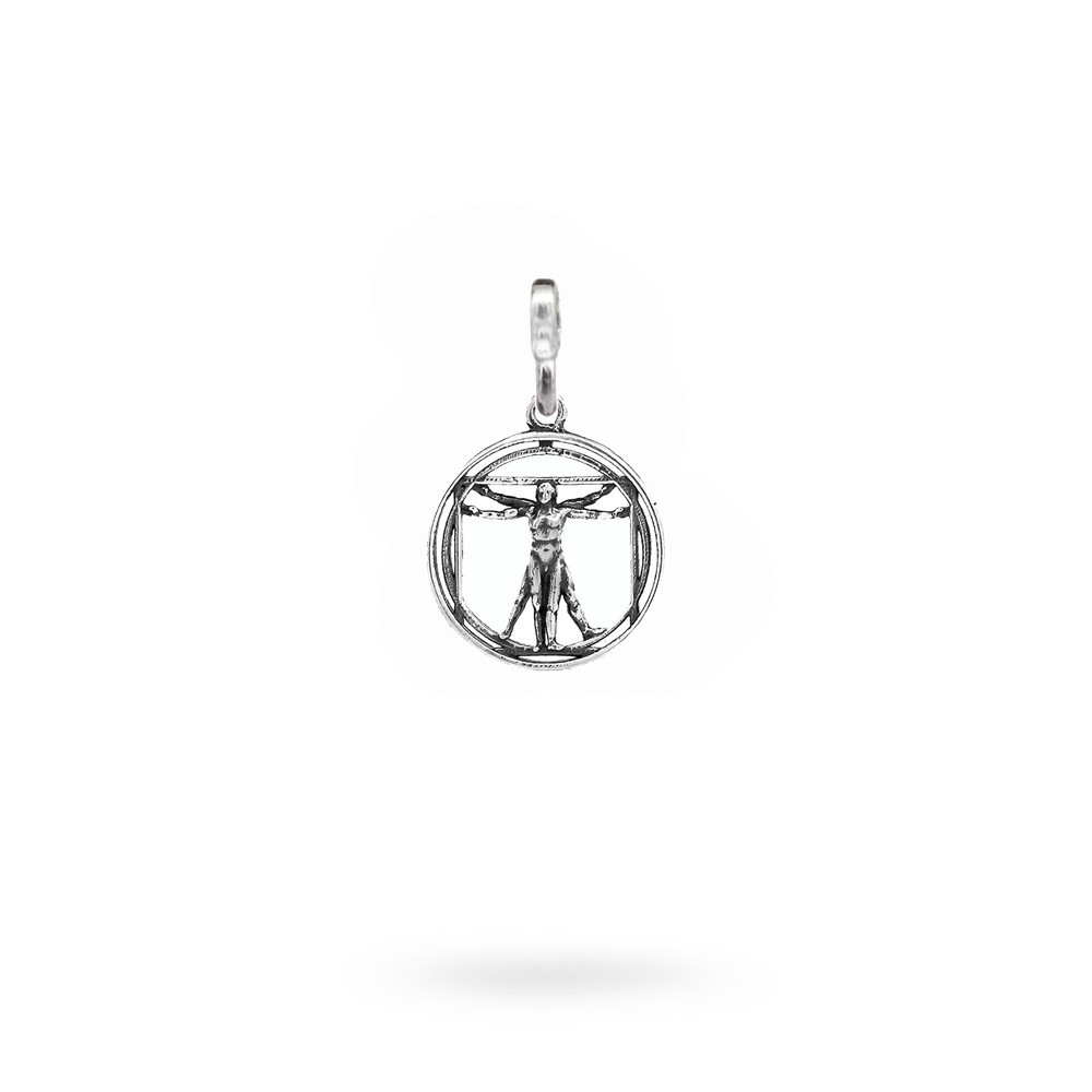 Charm Mitologia Uomo Vitruviano gioielli argento Ellius maglina