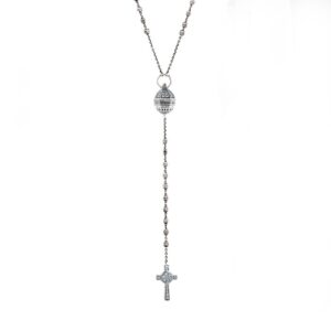 Collana Rosario San Rufino Assisi e Croce Natività gioiello argento ellius