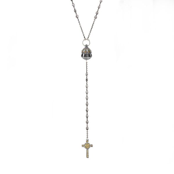 Collana Rosario Santa Maria Sanità Napoli e Croce Natività gioiello argento ellius