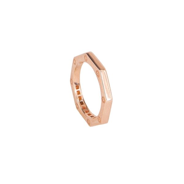 anello ottagono rose liscio solaris donna gioielli argento ellius