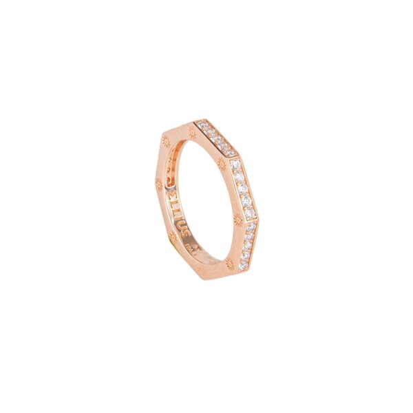anello ottagono rose pietre bianche solaris donna gioielli argento ellius
