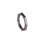 anello ottagono rutenio liscio solaris donna gioielli argento ellius