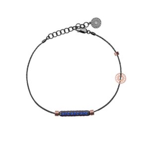 bracciale uomo 1 raggio rutenio pietre blu solaris gioielli argento ellius