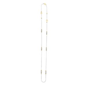 collana donna 6 raggi rodio pietre bianche solaris gioielli argento ellius