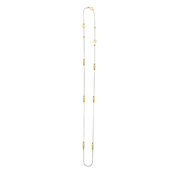 collana donna 6 raggi rodio pietre champagne solaris gioielli argento ellius