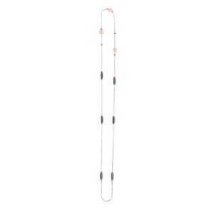 collana donna 6 raggi rodio pietre verdi solaris gioielli argento ellius