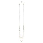 collana donna doppia rodio pietre bianche solaris gioielli argento ellius