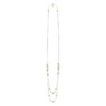 collana donna doppia rodio pietre champagne solaris gioielli argento ellius