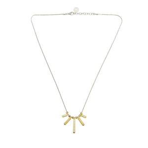 collana donna raggi a scalare dorata pietre champagne e bianche solaris gioielli argento ellius