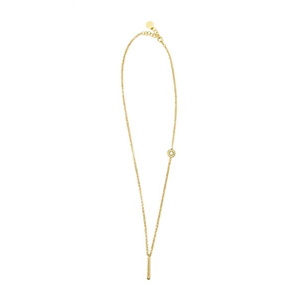 collana donna raggio a ciondolo dorato pietre champagne solaris gioielli argento ellius