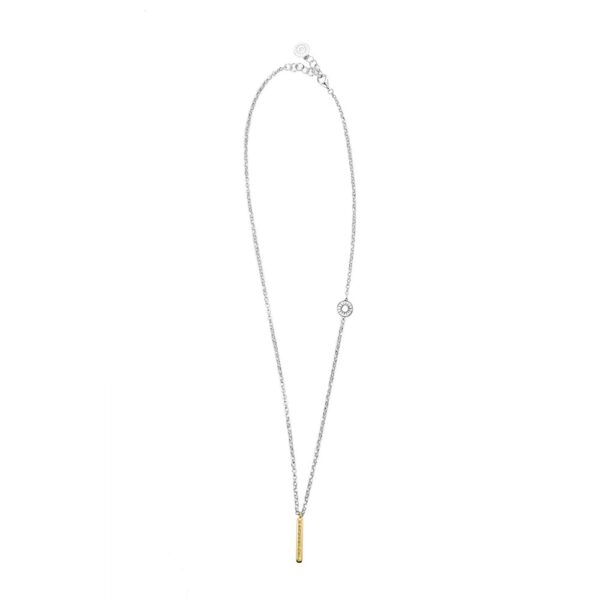 collana donna raggio a ciondolo rodio pietre champagne solaris gioielli argento ellius