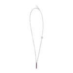 collana donna raggio a ciondolo rodio pietre ruby solaris gioielli argento ellius