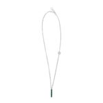 collana donna raggio a ciondolo rodio pietre verdi solaris gioielli argento ellius