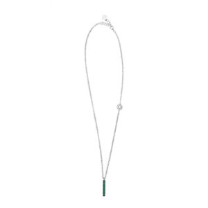 collana donna raggio a ciondolo rodio pietre verdi solaris gioielli argento ellius
