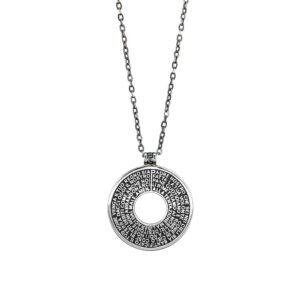collana uomo ciondolo anello doppio rodio era gioielli argento ellius