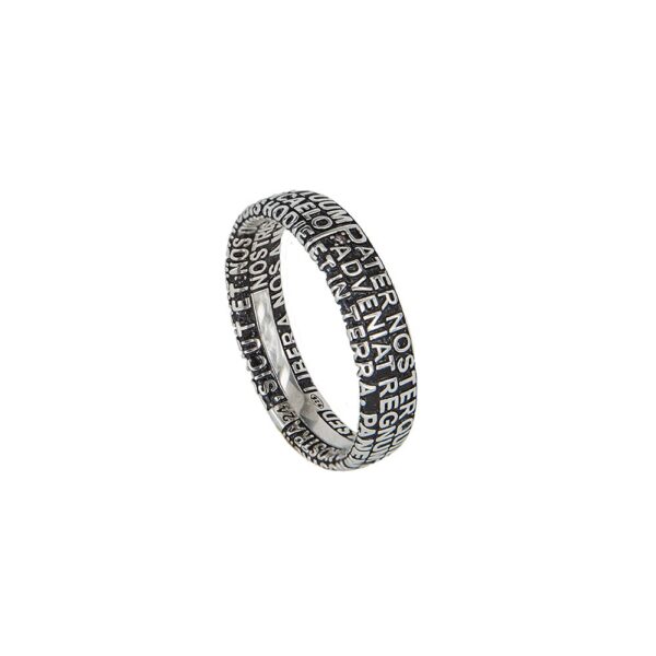 anello donna fede rodio pietre bianche era gioielli argento ellius