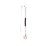 orecchino donna catena rutenio pietre ruby solaris gioielli argento ellius