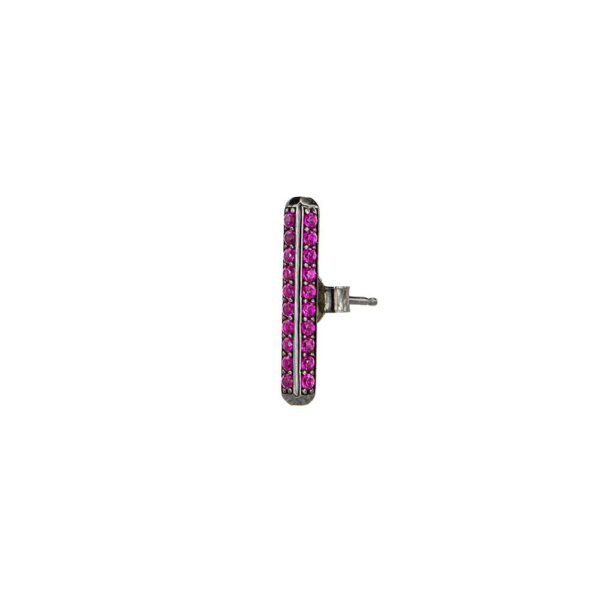 orecchino donna raggio rutenio pietre ruby solaris gioielli argento ellius