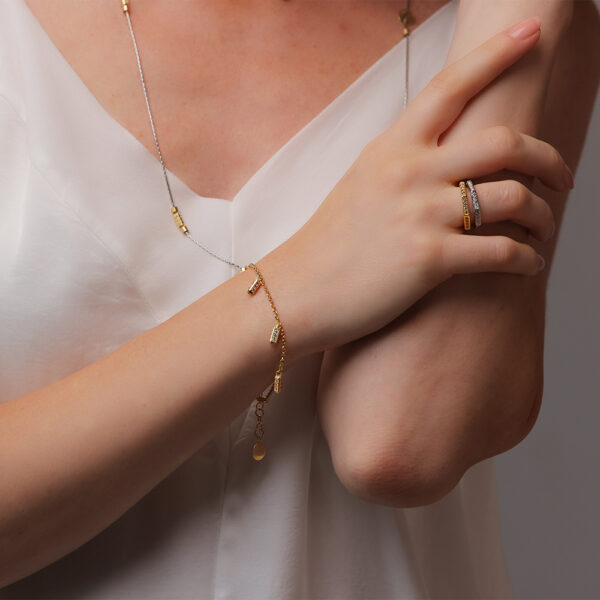 bracciale raggi mini indossato collezione solaris gioielli argento ellius