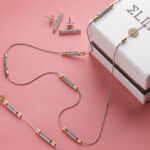 necklace bracelet earrings rays white stones set collection solaris silver jewellery ellius