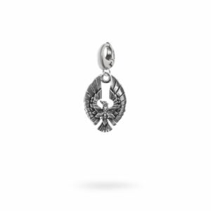 Charm Mitologia Fenice gioielli argento Ellius moschettone