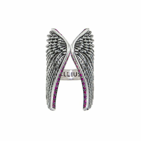 anello ali aquila con pietre donna argento gioielli ellius