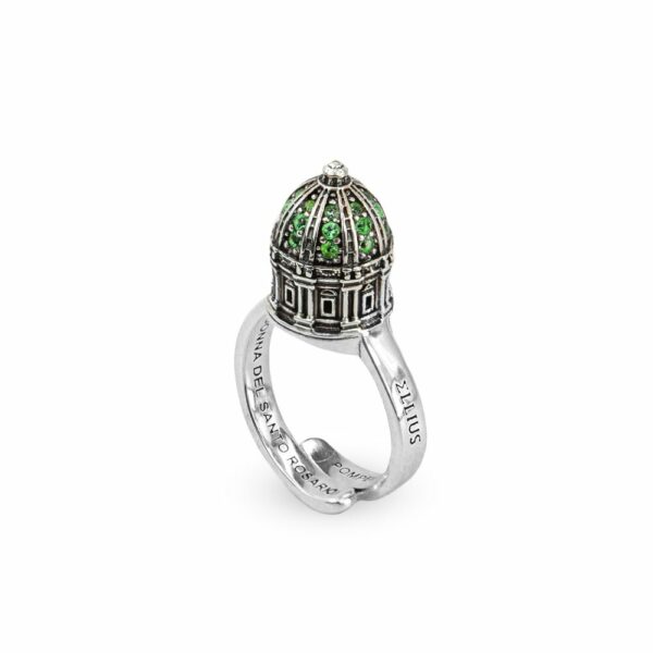 anello cupola minimal madonna del santo rosario pompei gioielli argento ellius