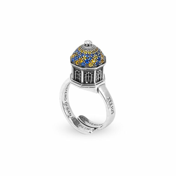 anello cupola minimal monastero san benedetto conversano gioielli argento ellius