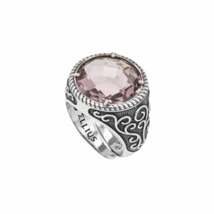 anello gemma ametista donna gioielli argento ellius