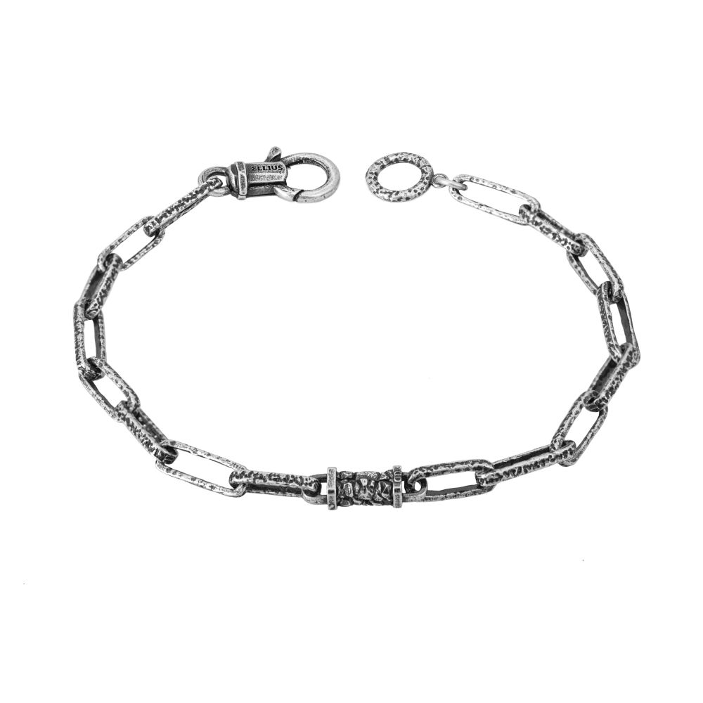 bracciale catena martellata opus uomo gioielli argento ellius