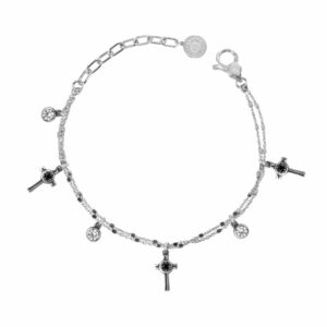 bracciale tre croci natività donna gioielli argento ellius
