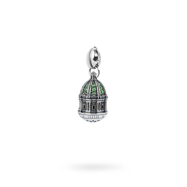charm cupola madonna del rosario Pompei moschettone gioielli argento ellius