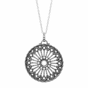 collana light rosone grande Firenze donna gioielli argento ellius