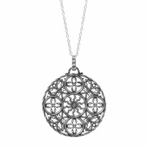 collana light rosone grande Milano donna gioielli argento ellius