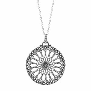 collana light rosone grande Orvieto donna gioielli argento ellius