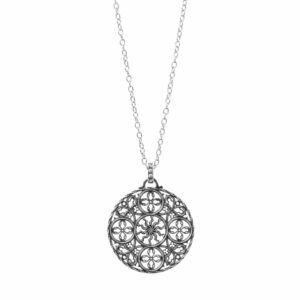 collana light rosone medio Milano donna gioielli argento ellius